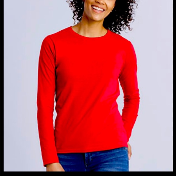 Mossimo Supply Co. Tops - Mossimo shirt - red long sleeve crew neck lightweight cotton blend